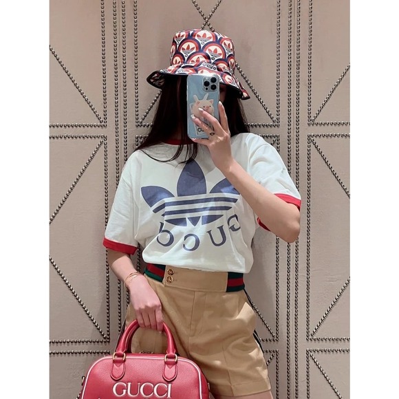 NWT Gucci x Adidas Bucket Hat Red/Blue Size M main image 13